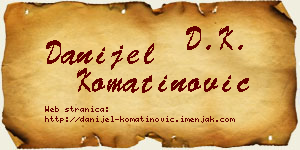 Danijel Komatinović vizit kartica